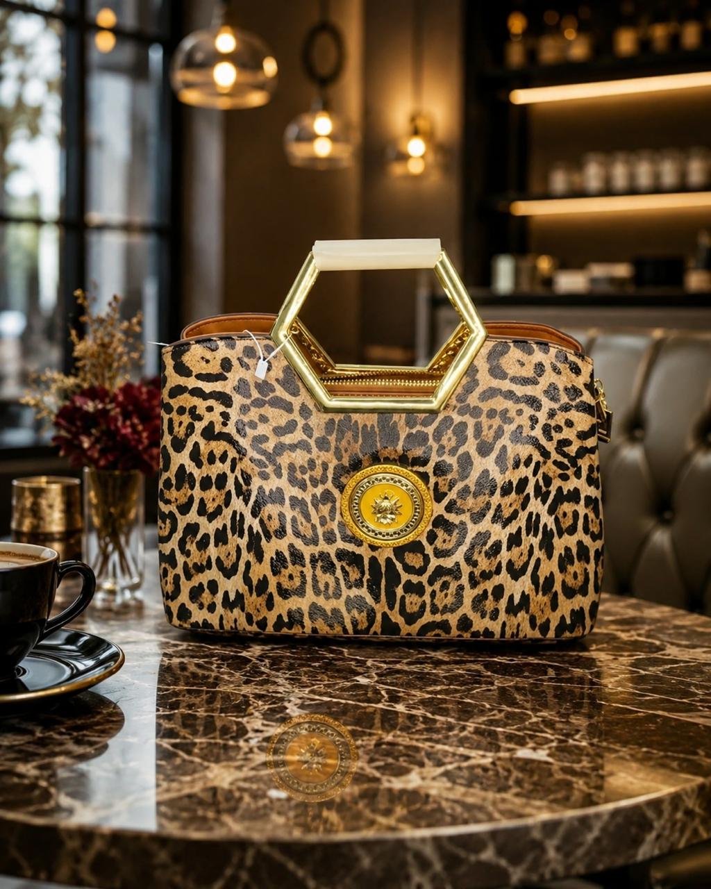 Leopard Print Box Clutch